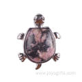 Wholesale Cute Turtle Rhodochrosite Stone Pendant Necklace